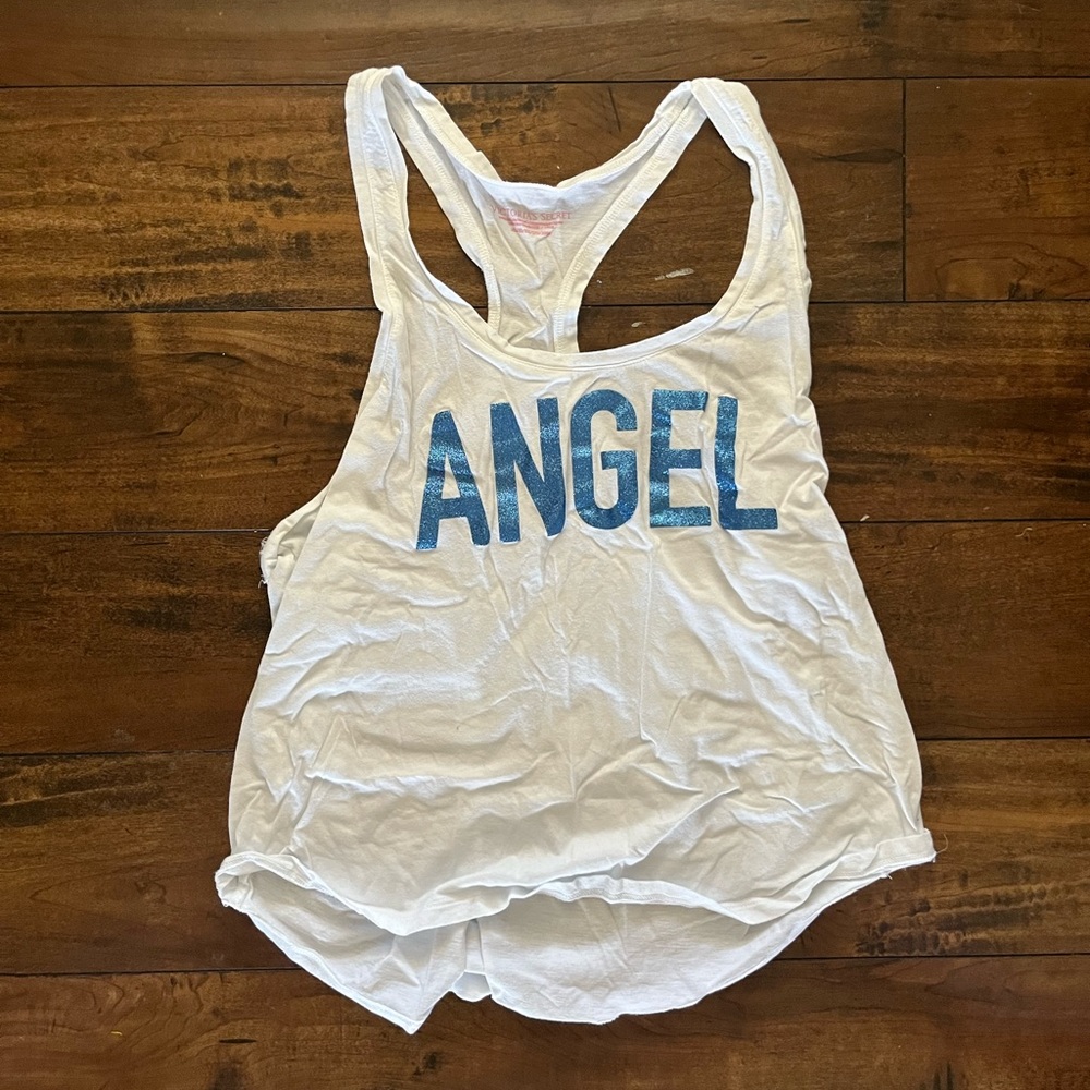 VS Racer Back White Angel Tank Top(size:XL)